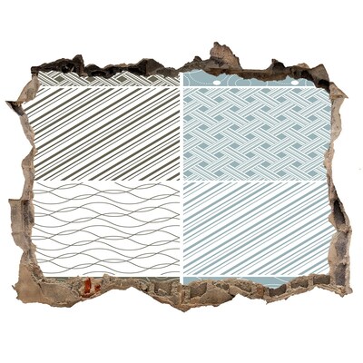 Zelfklevende 3D wandsticker illusie Patronen op de muur