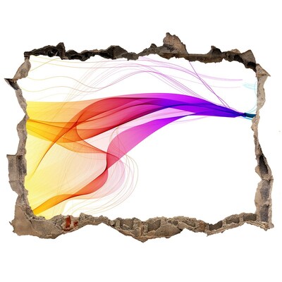 Wandsticker 3D doorkijk Een kleurrijke uitbarsting van energie