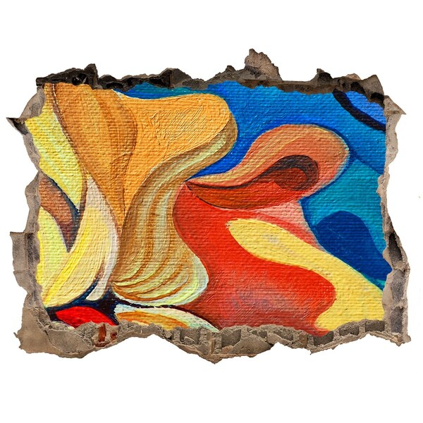 Zelfklevende 3D wandsticker illusie Een explosie van kleuren in de bloemenpracht