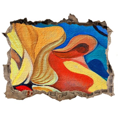 Zelfklevende 3D wandsticker illusie Een explosie van kleuren in de bloemenpracht