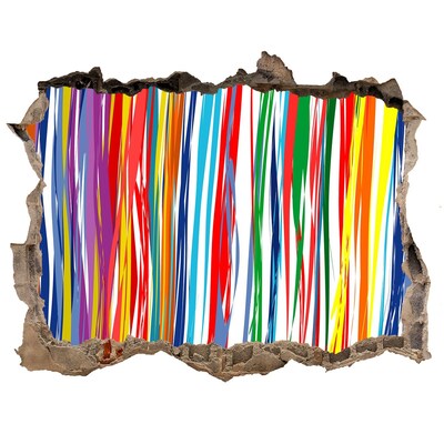 Zelfklevende muursticker 3D gat Een kleurrijke explosie van creativiteit