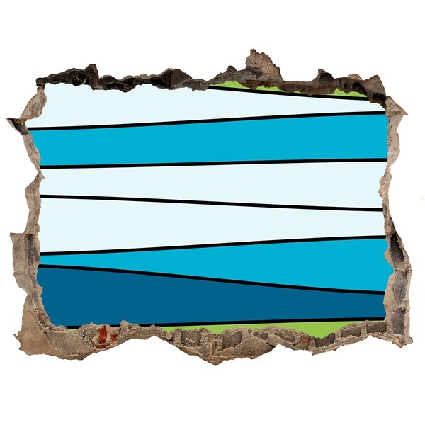 Wandsticker 3D doorkijk Abstracte binnenkant van de muur