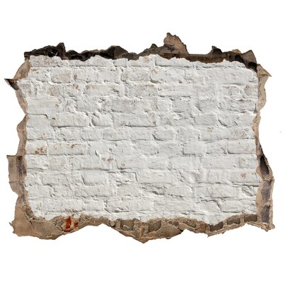 Zelfklevende 3D wandsticker illusie Beschadigde bakstenen muur