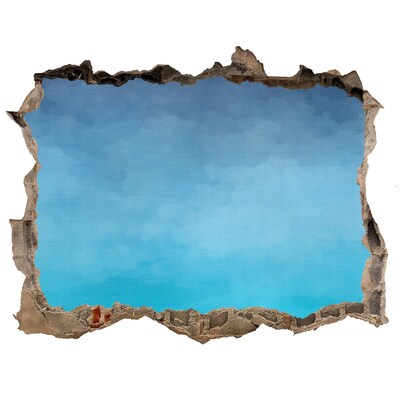 Zelfklevende muursticker 3D gat De hemel boven de oceaan