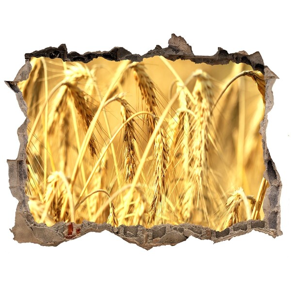Zelfklevende 3D wandsticker illusie Gouden graankorrels in de zon