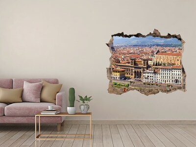 Wandsticker 3D doorkijk Uitzicht op Florence