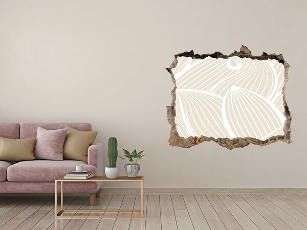 Wandsticker 3D doorkijk Abstract patroon op de muur
