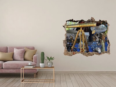 Zelfklevende 3D wandsticker illusie Antiek in een mysterieuze winkel