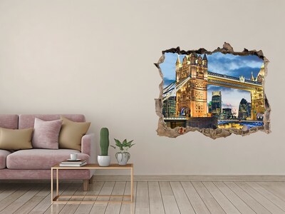 Zelfklevende 3D wandsticker illusie Tower Bridge in Londen