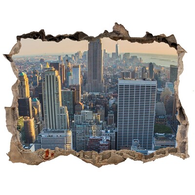 Wandsticker 3D doorkijk Uitzicht op New York