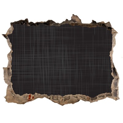 Zelfklevende 3D wandsticker illusie Een verwoeste muur die uitkijkt over de duisternis.