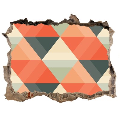 Zelfklevende 3D wandsticker illusie Geometrische patronen in het gat