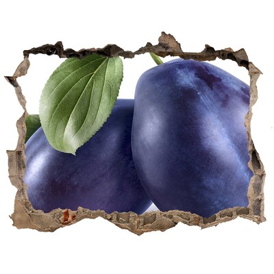 Wandsticker 3D doorkijk Sappige pruimen