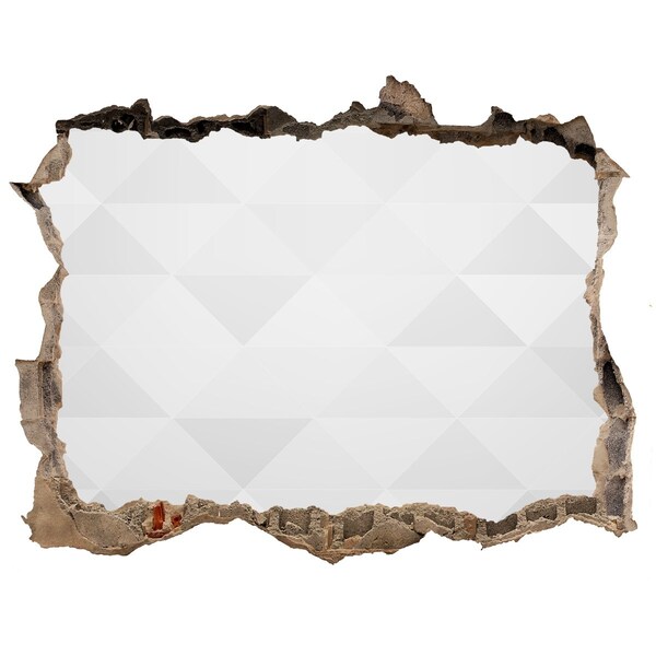 Wandsticker 3D gat met uitzicht Een ingestorte muur die uitkijkt over de leegte.