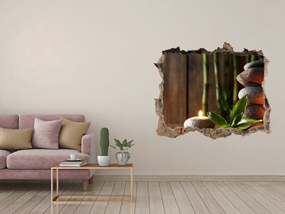 Zelfklevende muursticker 3D gat Een oase van rust