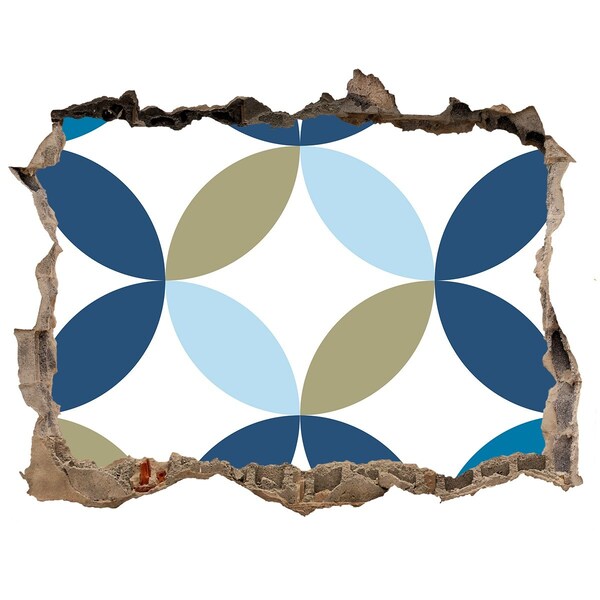 Zelfklevende 3D wandsticker illusie Een modern patroon op de muurachtergrond.