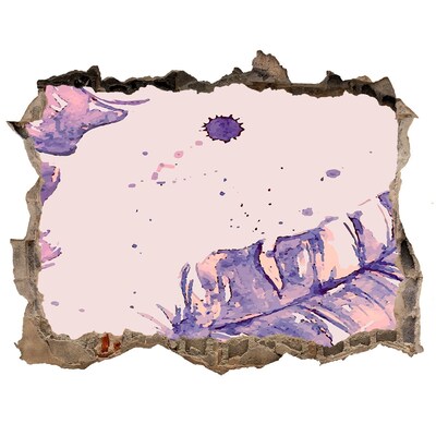 Wandsticker 3D doorkijk Tropisch paradijs achter de muur