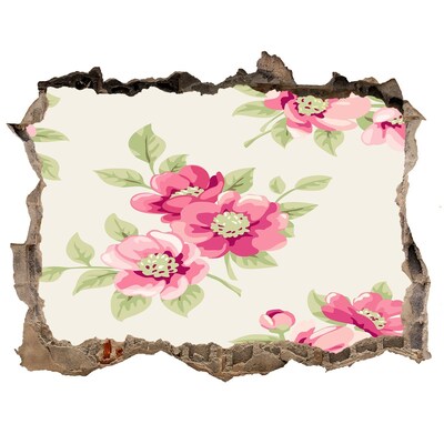 Zelfklevende 3D wandsticker illusie Bloemenoase