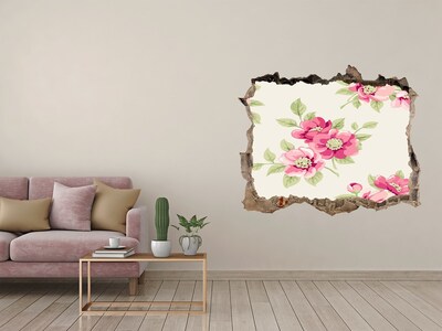 Zelfklevende 3D wandsticker illusie Bloemenoase