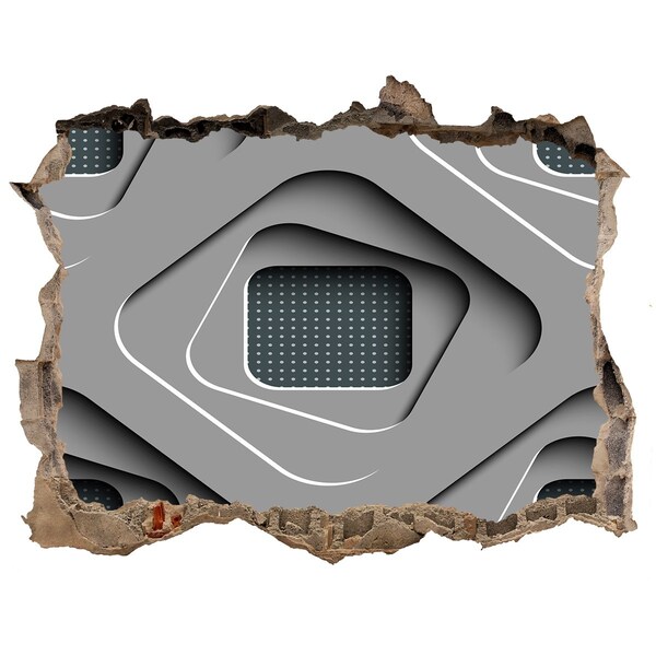 Zelfklevende 3D wandsticker illusie Modern ontwerp in beton