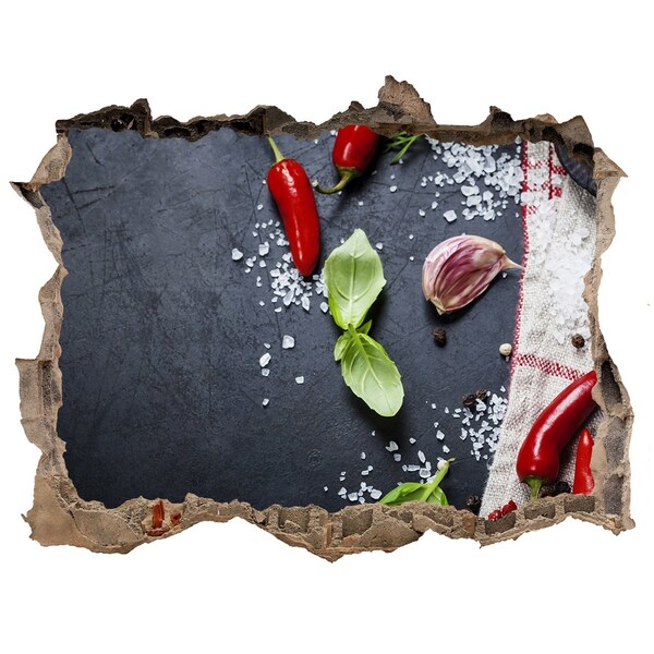 Wandsticker 3D doorkijk Een keuken vol smaak