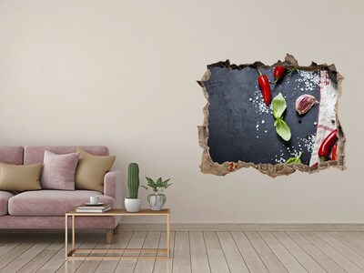 Wandsticker 3D doorkijk Een keuken vol smaak