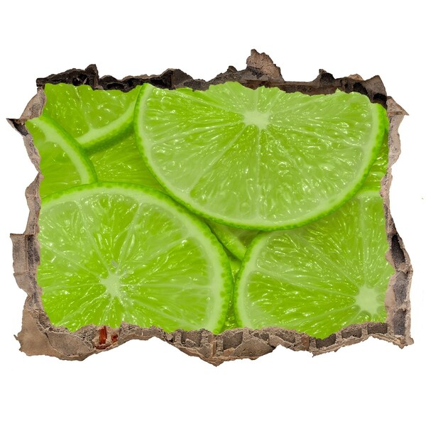 Zelfklevende 3D wandsticker illusie Citroenparadijs