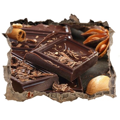 Wandsticker 3D doorkijk Chocoladegenot