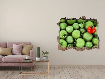 Wandsticker 3D doorkijk Fruit in beton