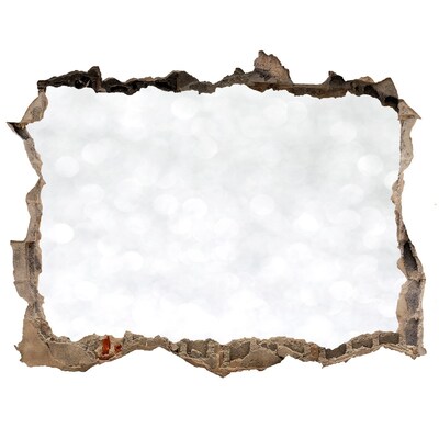 Wandsticker 3D gat met uitzicht Gebroken muur met bokeh-effect