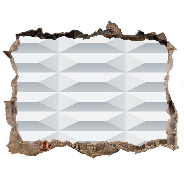 Wandsticker 3D doorkijk Moderne 3D-wand