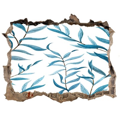 Zelfklevende 3D wandsticker illusie Een groene oase in beton.