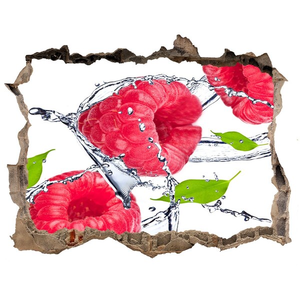 Wandsticker 3D doorkijk Frambozenwaterval