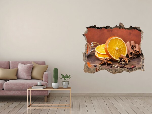 Zelfklevende 3D wandsticker illusie Keukengeuren