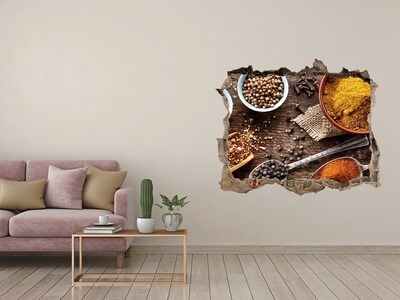 Zelfklevende muursticker 3D gat Keukenspecerijen