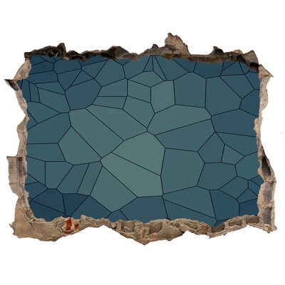 Wandsticker 3D gat met uitzicht Het interieur van de rotsgrot