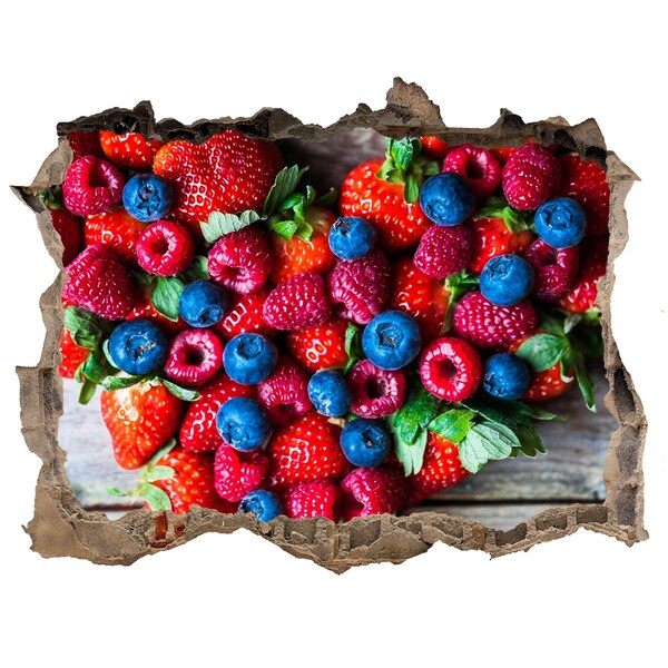 Zelfklevende 3D wandsticker illusie Fruitparadijs