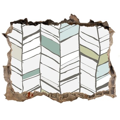 Zelfklevende muursticker 3D gat Scandinavisch interieur