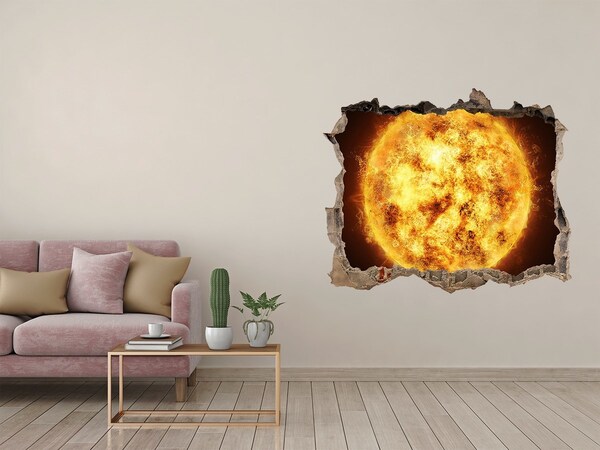 Zelfklevende 3D wandsticker illusie Zonne-explosie