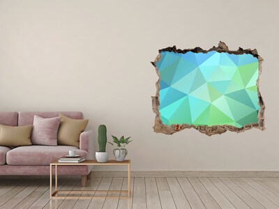 Zelfklevende muursticker 3D gat Virtueel gat in de muur