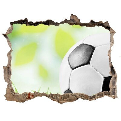 Wandsticker 3D gat met uitzicht Voetbaldromen