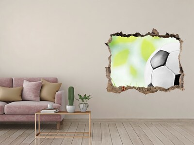 Wandsticker 3D gat met uitzicht Voetbaldromen