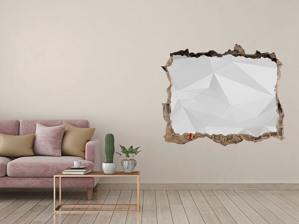 Wandsticker 3D doorkijk Gebroken muur met reflectie