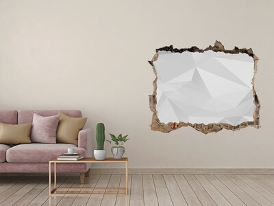 Wandsticker 3D doorkijk Gebroken muur met reflectie