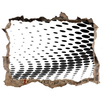 Wandsticker 3D gat met uitzicht Virtuele ruimte in het gat