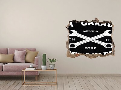 Wandsticker 3D doorkijk Workshop over de regels