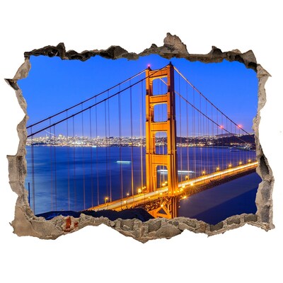 Zelfklevende 3D wandsticker illusie Golden Gate in San Francisco