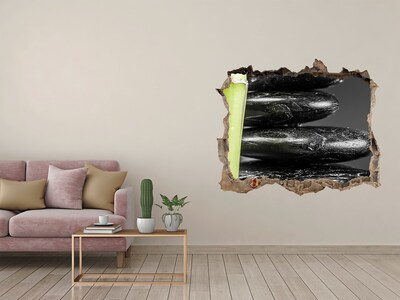 Wandsticker 3D doorkijk Spa-stenen