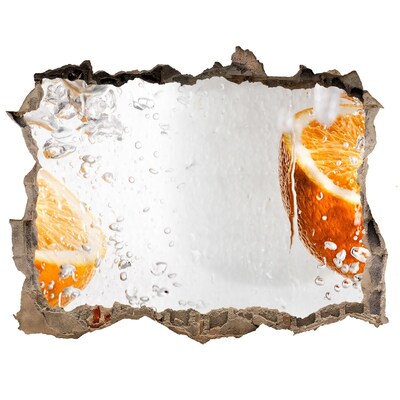 Wandsticker 3D doorkijk Een verfrissende citrusaanblik