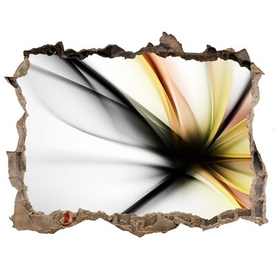 Zelfklevende muursticker 3D gat Een gebroken muur met een abstract patroon.